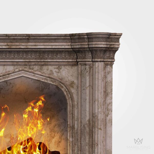 Marble Sculptures - Antique Marble Fireplace