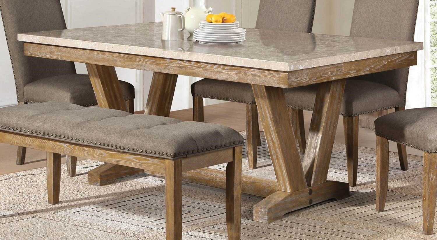 Dining Room Table With Faux Marble Top