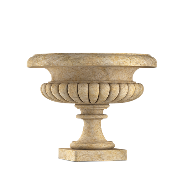 Beige-Marble-Urn---Classic-Planter---01