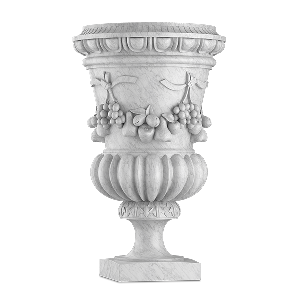 Grapes & Pears Marble Urn