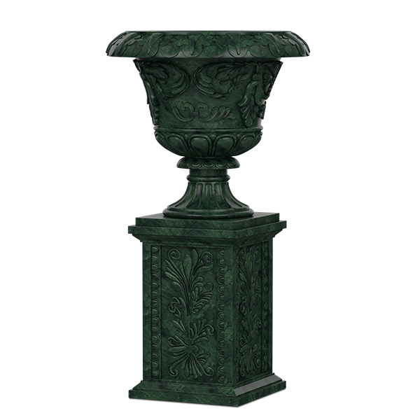 Green Marble Urn Planter