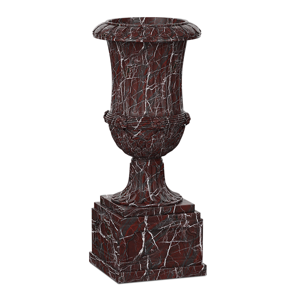 Red Marble Urn Planter