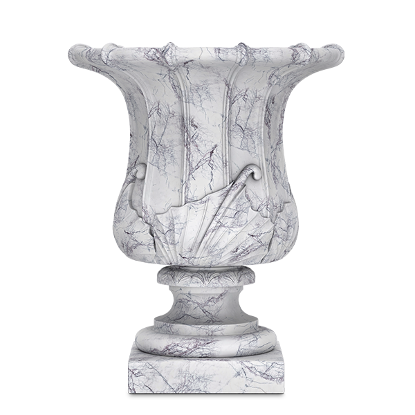 Ribbed Marble Planter