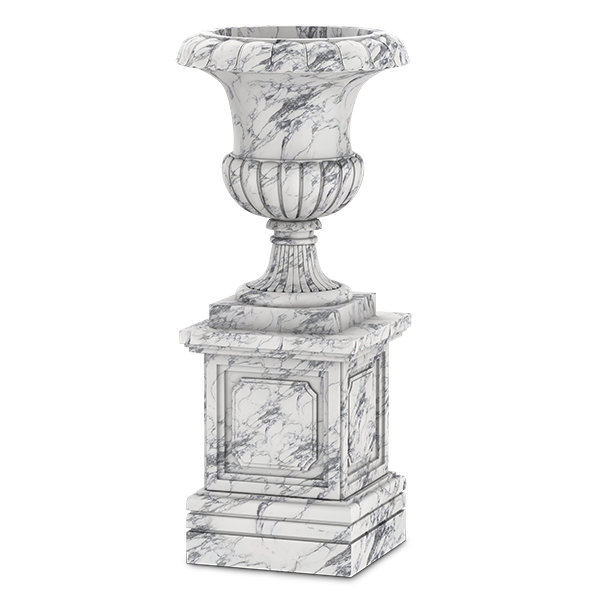 Tall Scalloped Urn Planter