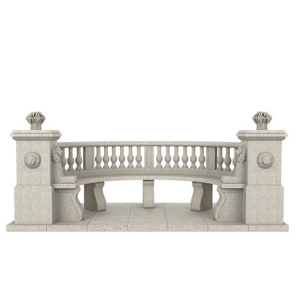 Lion Balustrade Bench