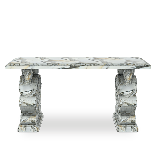 White Marble Bench