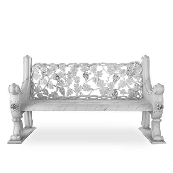 Wrought-Iron-Marble-Bench---Classic-Bench---01