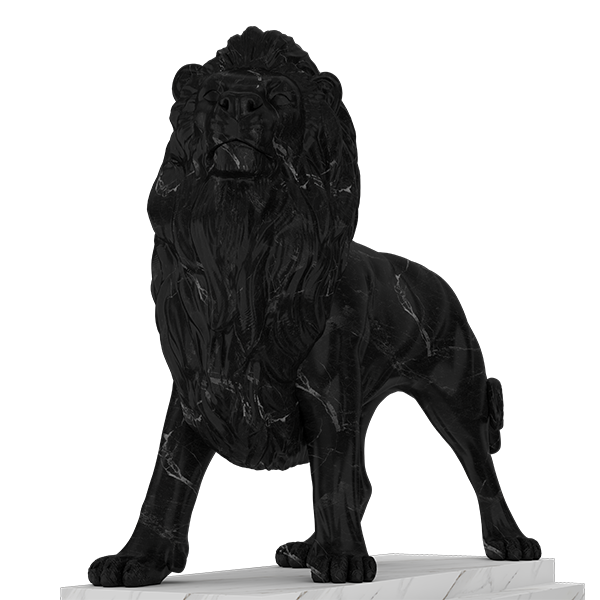 Marble Statues - Pedestal Lion