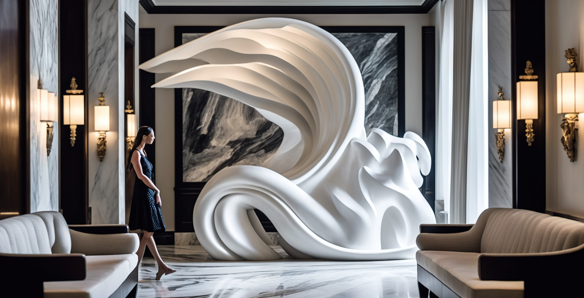 Hotel Lobby Marblising-Sculpture-mobile