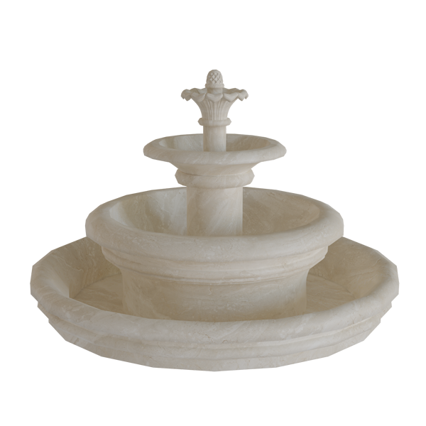 4-Tier Lotus Marble Fountain