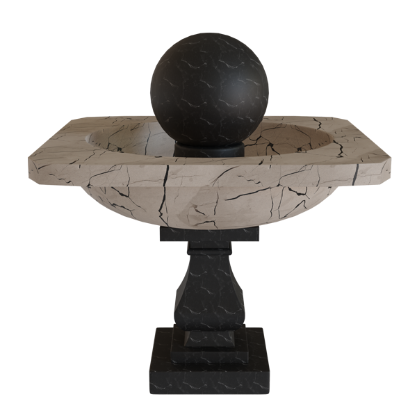 Floating Orb Marble Fountain