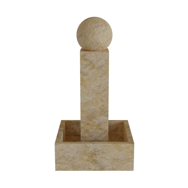 Minimalist Globe & Plinth Marble Fountain